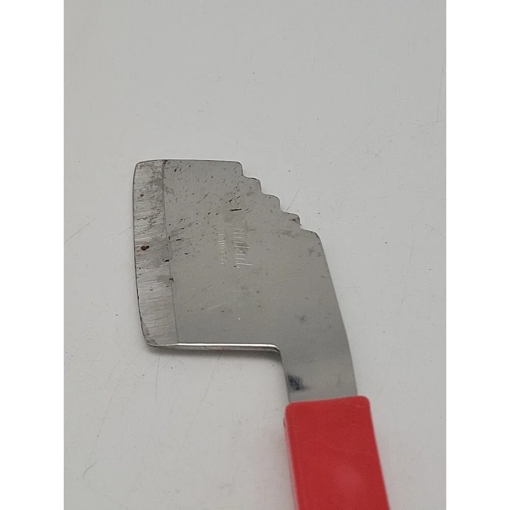 Quikut Stainless Steel Cleaver Red Plastic Handle 8